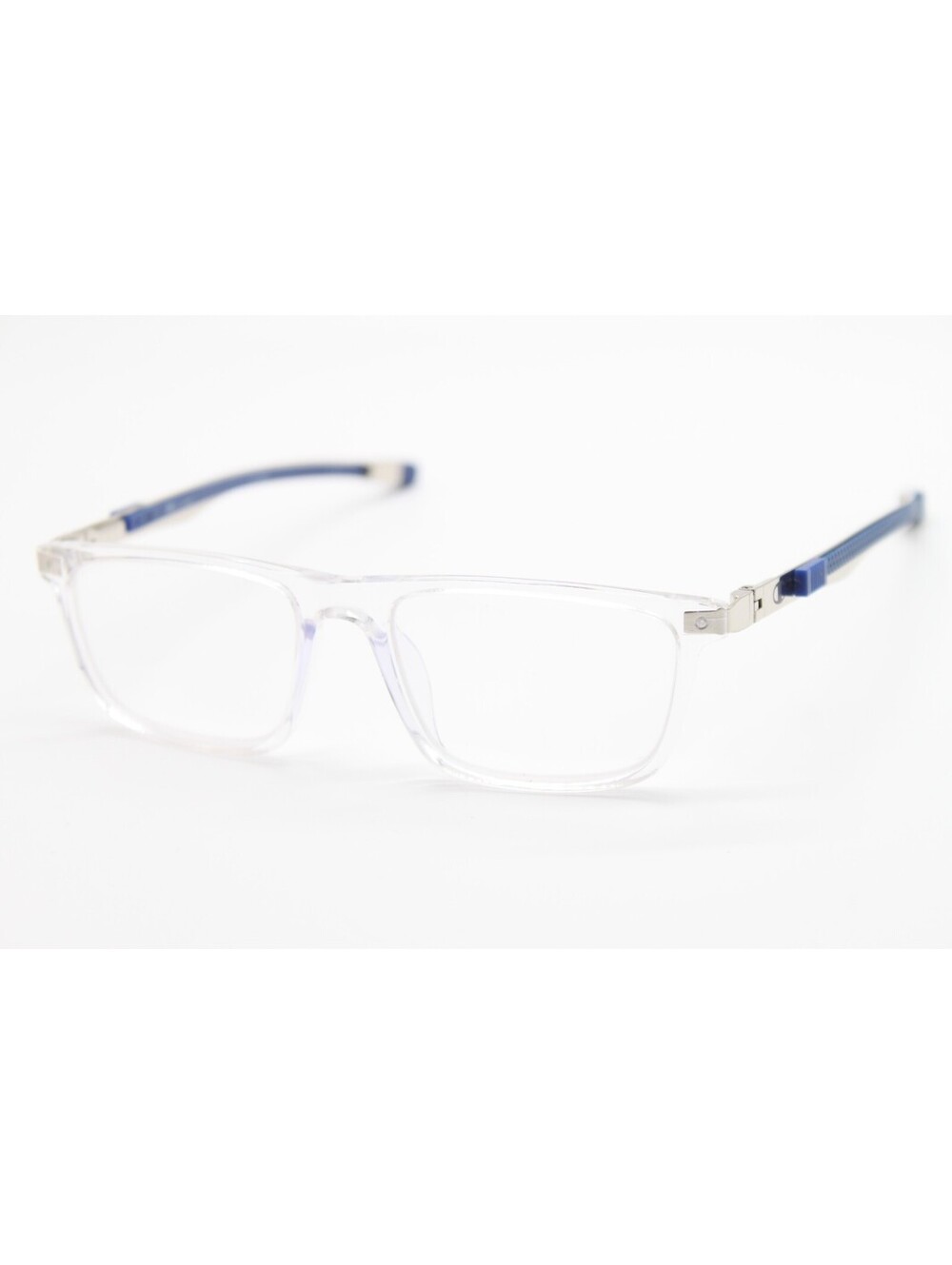 NEW CHAMPION SNACK C03 CRYSTAL BLUE SILVER AUTHENTIC EYEGLASSES 49-16